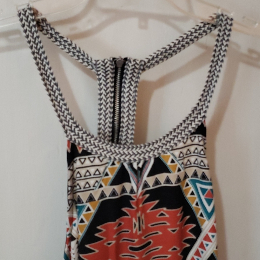 Trixie Western Print Sleeveless Dress size 11 - Picture 3 of 7